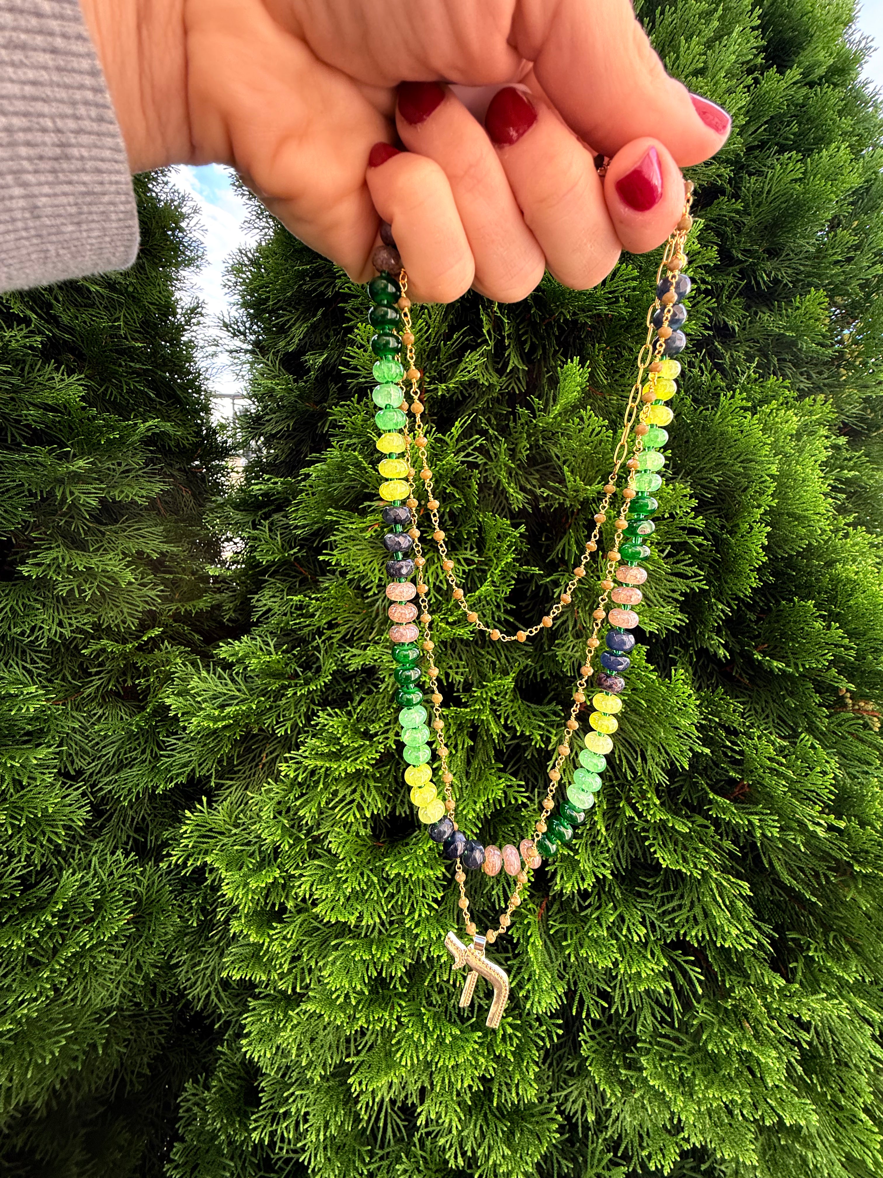 EMERALD GARDEN PARTY CANDY NECKLACE