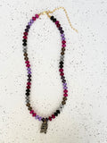 BLACK RASBERRY CANDY W/FISH CHARM